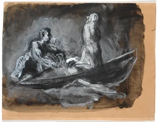 Le bateau de Charon. Psyché est conduite sur le Styx