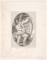 Femme jouant de la harpe