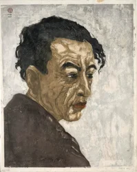 Portrait du poète Hagiwara Sakutaro (1886-1942), auteur de « L