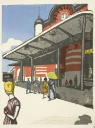 Gare de Tokyo, extrait de la série « Souvenirs de Tokyo (Tokyo kaiko zue) »
