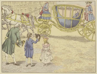 Emmené à Versailles par son père en 1779, il vit pour la première fois un roi, Louis XVI, qu