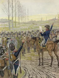 Les paroles de Napoléon lues à certains de ses soldats pendant la campagne du Rhin, 1805