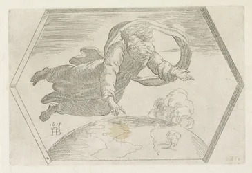 Création du ciel et de la terre (Schilderingen in de Loggia van Rafaël)
