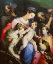 La Sainte Famille avec les saints Marguerite, Catherine et François