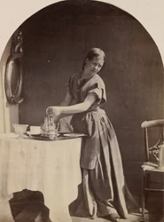 Mode anglaise au petit-déjeuner, vers 1860