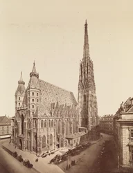 1er, Stephansplatz 1 - cathédrale Saint-Étienne - façades ouest et sud - vue en plongée