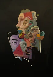 Castel of Colors (Thought Island), 2024-25 (huile et acrylique sur lin)