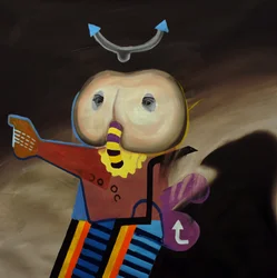 Biologie exotique non humaine : Spécimen extraterrestre, 2024 (huile sur lin)