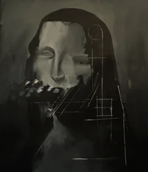 Gioconda, 2023 (acrylique et huile sur toile)