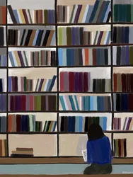 Lecture silencieuse à la bibliothèque