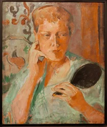 Portrait de Margarethe avec un miroir noir