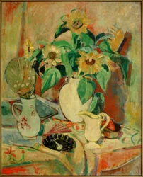 Nature morte avec tournesols