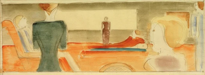 Intérieur avec six figures I