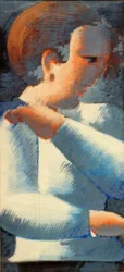Garçon en bleu et blanc
