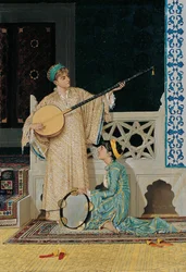Deux jeunes musiciennes, seconde moitié du XIXe siècle