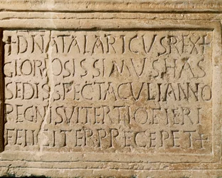 Civilisation barbare : inscription du règne du roi ostrogoth Athalaric (516-534)