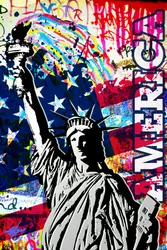Graffitis de la liberté américaine