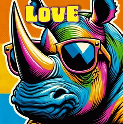 Lunettes de soleil « Cool Rhino Love »