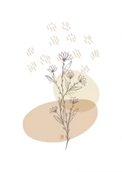 Esquisse florale aux tons neutres