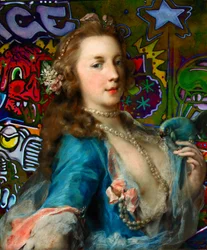 Graffiti « Dame rococo »