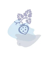 Fraise bleu pâle