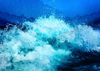 Éclaboussure turquoise de l