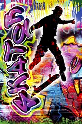 Graffitis de skateurs urbains