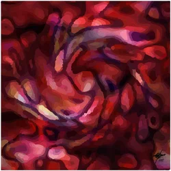 Flux cramoisi abstrait et éclatant