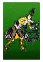 Danseuse aux couleurs vives et aux ornements raffinés