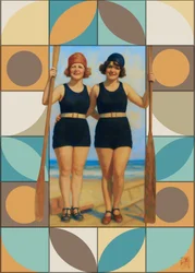Pagayeurs de plage à l