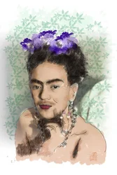 Femme portant une couronne de fleurs