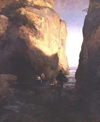 Entrée dans la grotte