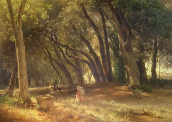 Dans le jardin de la Villa Borghese