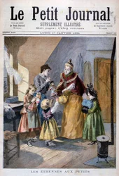 Enfants recevant des cadeaux du Nouvel An, 1894