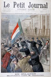 Manifestation contre Joseph Chamberlain, Irlande, 1899