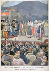 Fête populaire avec Paul Deschanel, Président de la France, 1900