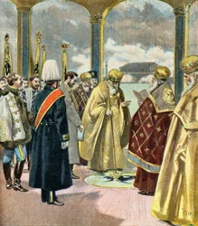 En Russie, le Metropolite beni the Neva