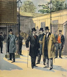 La chambre des deputes, portraits de Paul de Cassagnac , Lucien Millevoye et Paul Deroulede en 1898 (Engraving)