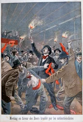 Réunion en faveur des Boers perturbée par les antinationalistes, 1900