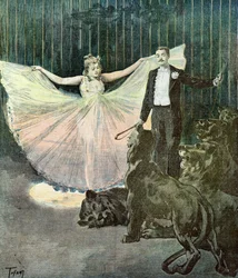 Miss Sandows la cage aux lions