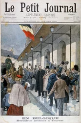 Paul Déroulède arrivant en exil à Tournai, Belgique, 1900