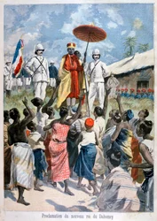 Proclamation du nouveau roi du Dahomey, 1894