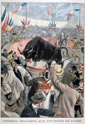 Accident tragique de corrida autour de Paris, 1899