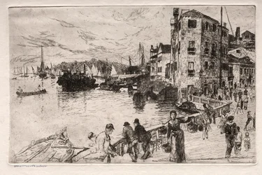 Eaux-fortes de Venise : Quartiers de Castello, Riva, 19ème siècle