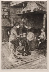 Gravures de Venise : Les dentellières