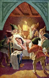 Blanche-Neige et les Sept Nains, vers 1900 (illustration)