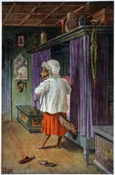 Le loup déguisé en Grand-Mère, vers 1910 (carte postale)