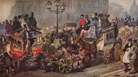 Scène à Ludgate Circus, 1850