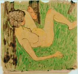 Jeune fille nue au repos