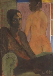 Autoportrait avec dos nu, ca 1929